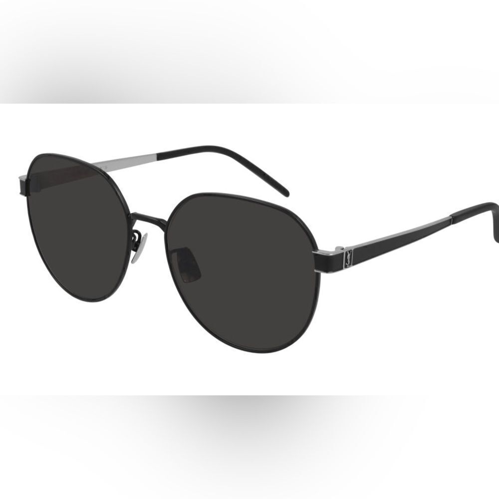 YSL SLM66 Signature & Sunglasses, Silver